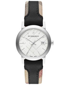 burberry ladies the city mixed media watch bu9150|Preloved Burberry The City Haymarket Check Black Leather .